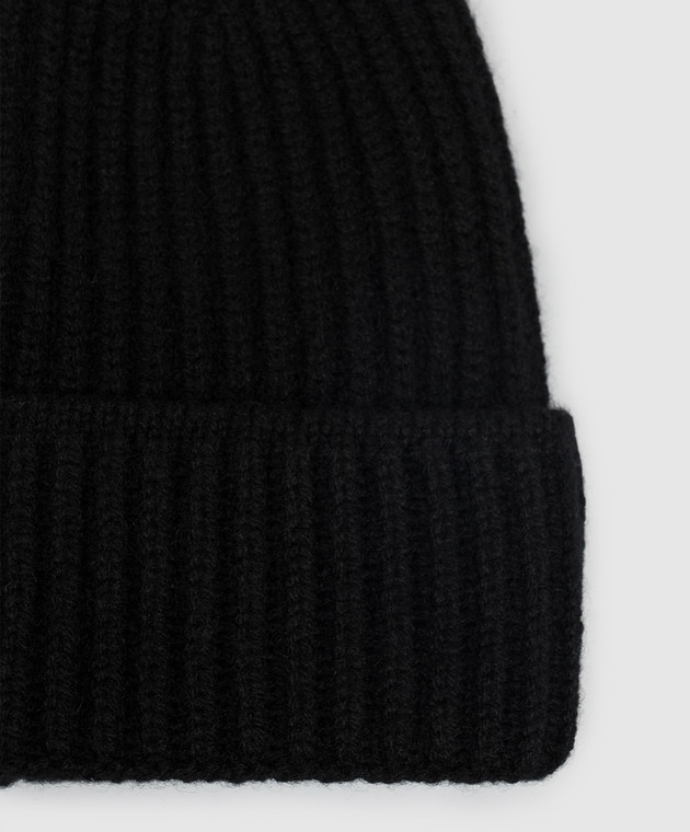 Doriani Cashmere Черная шапка из кашемира 142B10 изображение 4