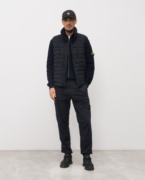 Stone Island Синій кардиган з патчем логотипа L1S155100126S00D8