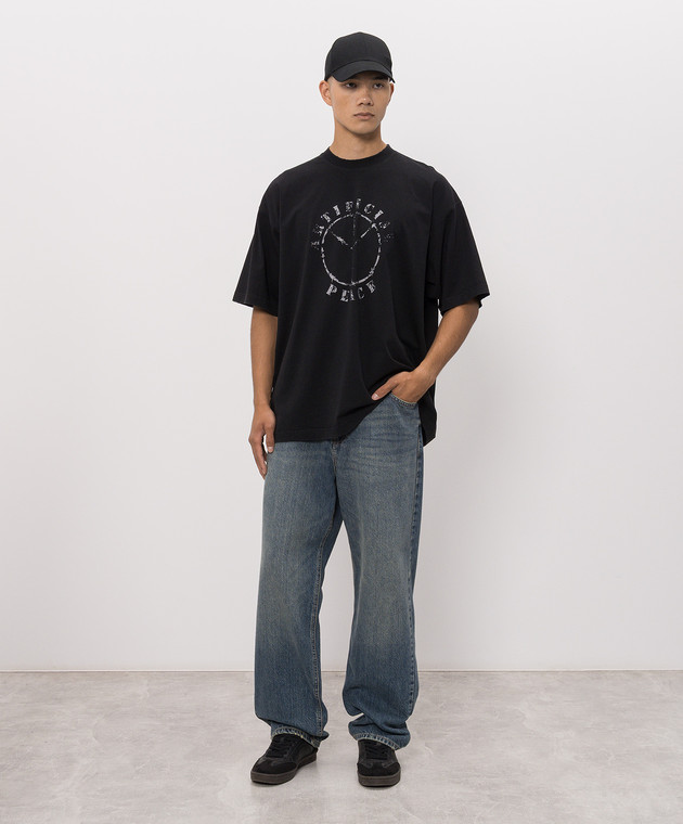 Vetements Черная футболка с принтом MH27TR189Bm изображение 2