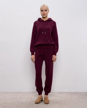 Babe Pay Pls Бордовий спортивний костюм з кашеміру MD9891312341R