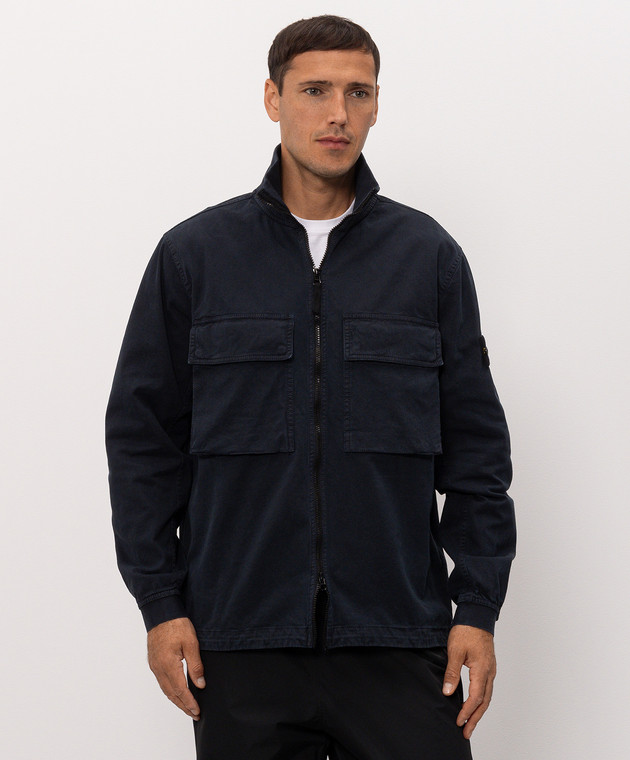 Stone Island Синяя куртка с патчем логотипа L2S151200024S00L1 изображение 3
