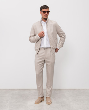 Enrico Mandelli Бежева куртка з кашеміру 3L506A5607