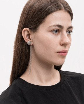 Peserico Сріблясті сережки з ланцюжком моніль E35522C0CC821
