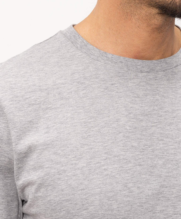 Cashmere&Whiskey Серая футболка с принтом логотипа TSHIRT изображение 4