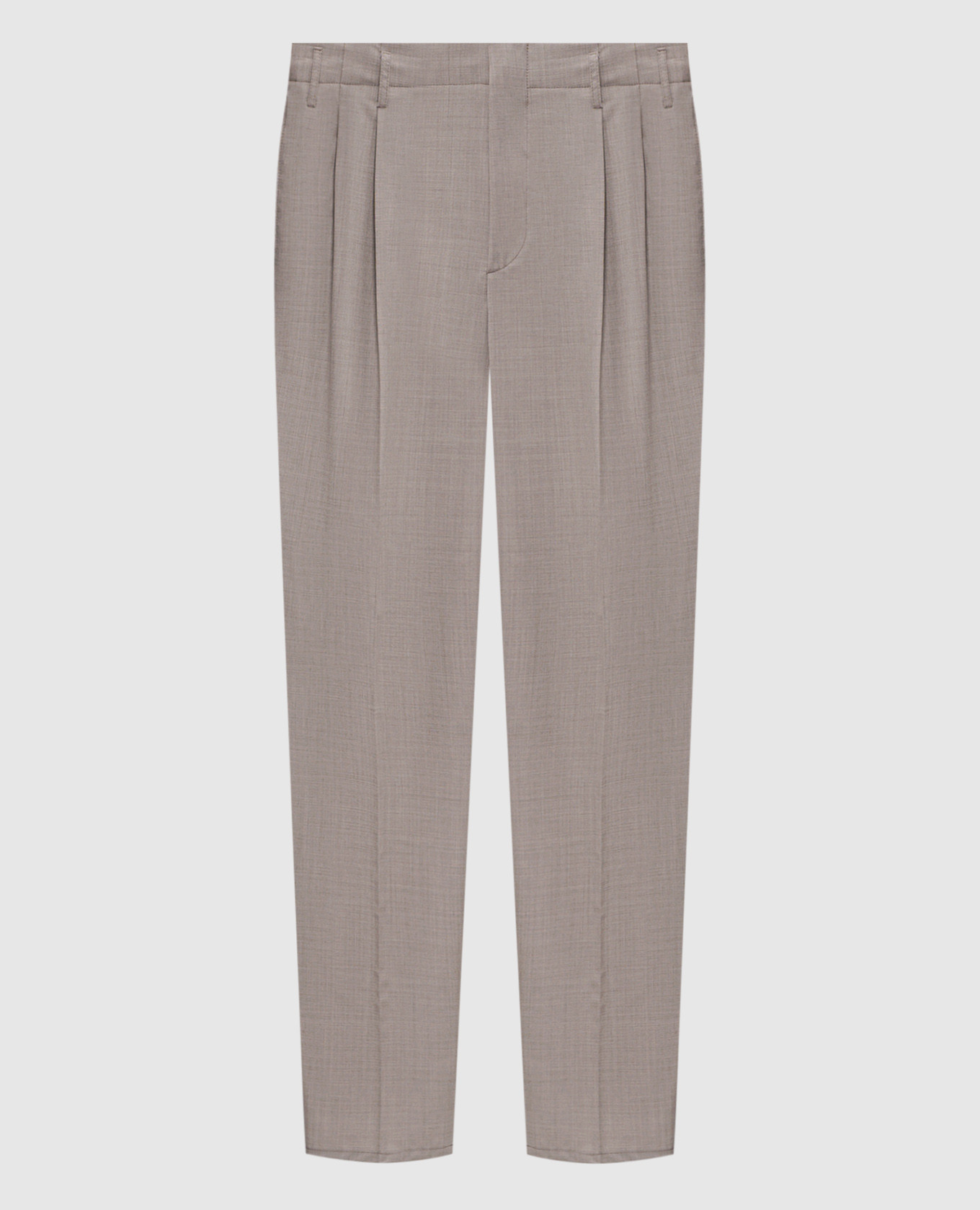 Бежевые брюки из шерсти