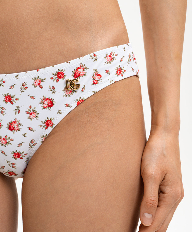 Dolce&Gabbana Білий купальник в принт O8A17JON0D1 зображення 5