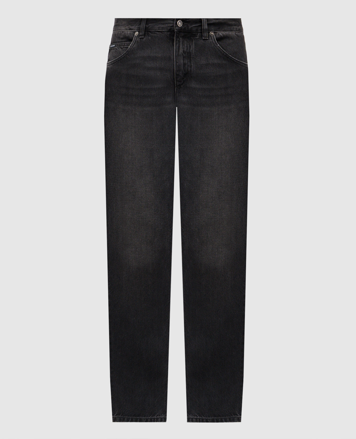 

Серые джинсы с эффектом потертости, Серый, Зауженные джинсы