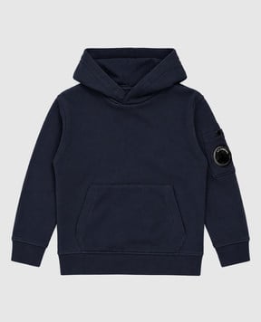 C.P. Company Детские синие худи с патчем логотипа COF00YLCA761014