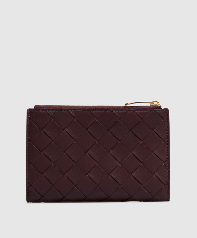 Bottega Veneta Бордовый кожаный портмоне Intrecciato 749940VCPP6 изображение 2