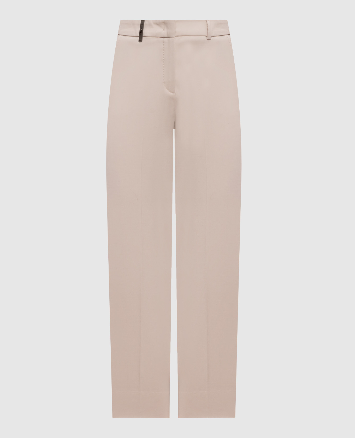 Бежевые брюки с патчем