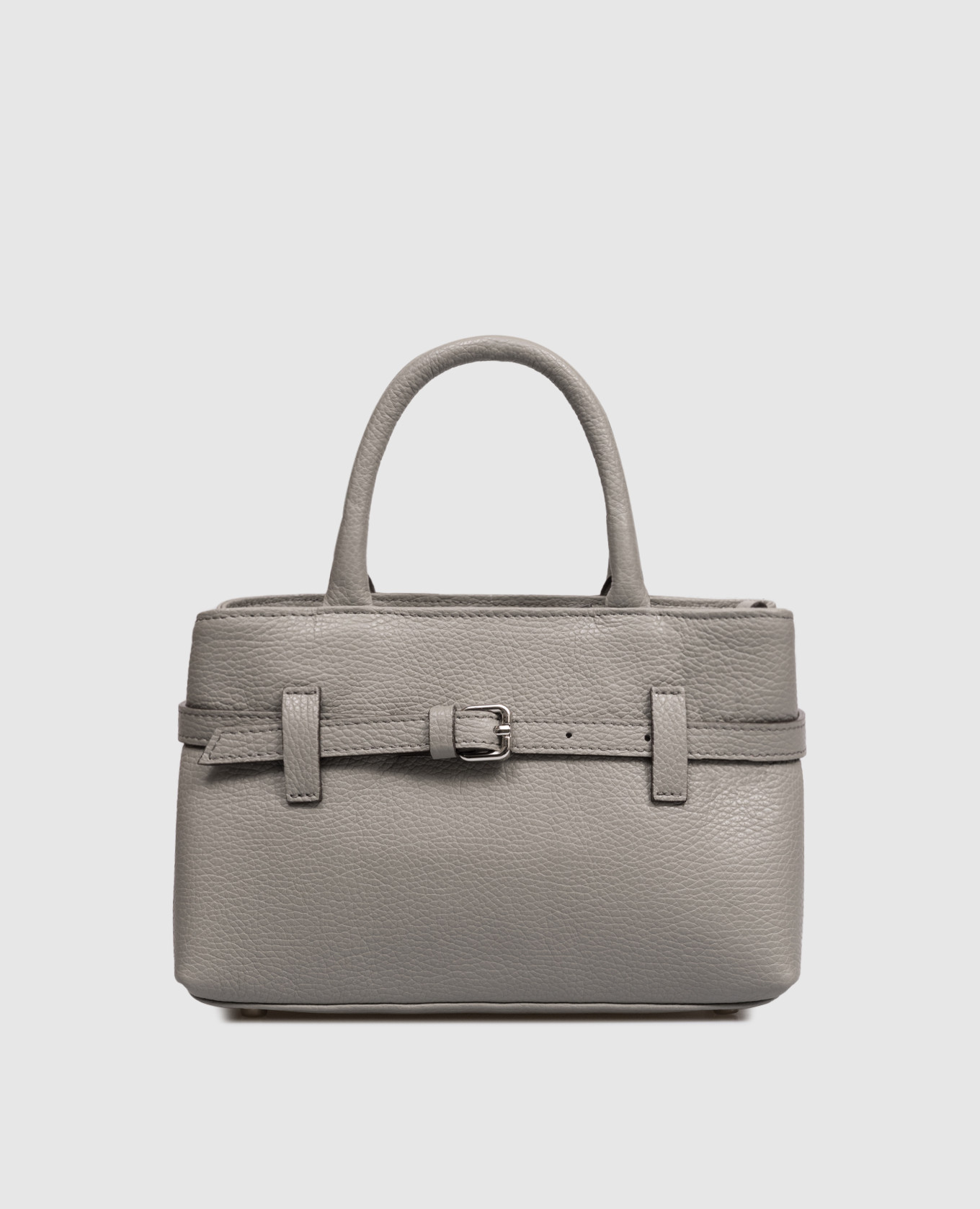 Серая кожаная сумка Dollaro