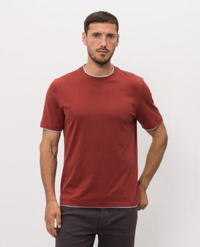 Brunello Cucinelli Терракотовая футболка M0B137427