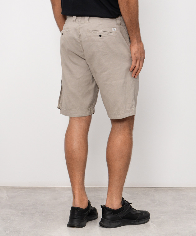 C.P. Company Сірі шорти з льоном MBE252A110658G зображення 4
