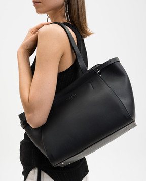 Ann Demeulemeester Черная кожаная сумка-тоут Endre B0013897LT189