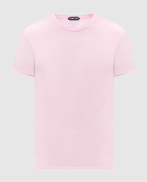 Tom Ford Рожева футболка з шовком JCS026JMC084