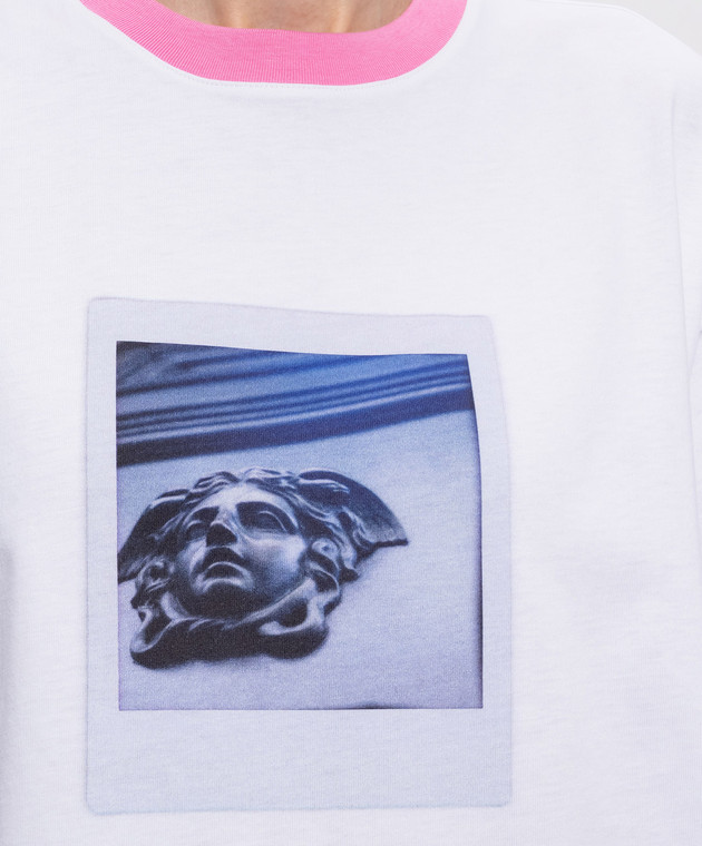 Versace Біла футболка Polaroid Medusa 10260961A18733 зображення 5