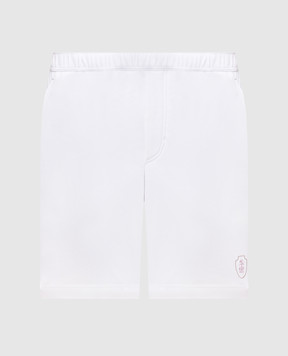 Brunello Cucinelli Білі шорти з контрастною емблемою ML8243390T
