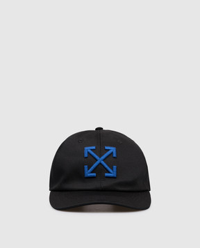 Off-White Чорна кепка з емблемою OMLA04AF25FAB003