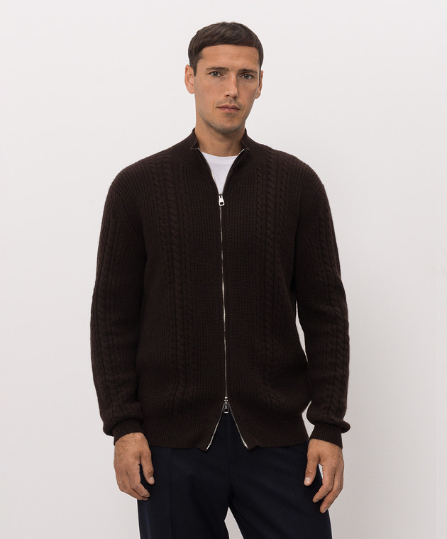 Brett Johnson Кардиган из кашемира с фактурным узором FW26K69LPCHCAC изображение 3