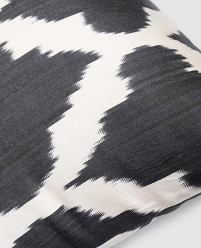 Les Ottomans Бежевая декоративная подушка из шелка с принтом SI1950X50DS