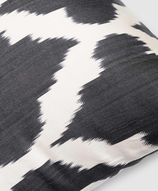 Les Ottomans Бежевая декоративная подушка из шелка с принтом SI1950X50DS изображение 2