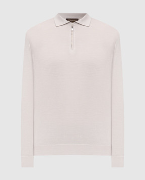 Doriani Cashmere Серое поло из шерсти, шелка и кашемира 18082ZEZIP79