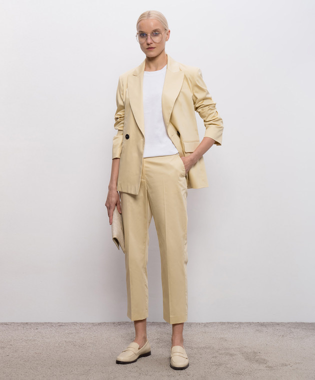 Max & Co Бежевый двубортный жакет MCOGIRAFFA изображение 2