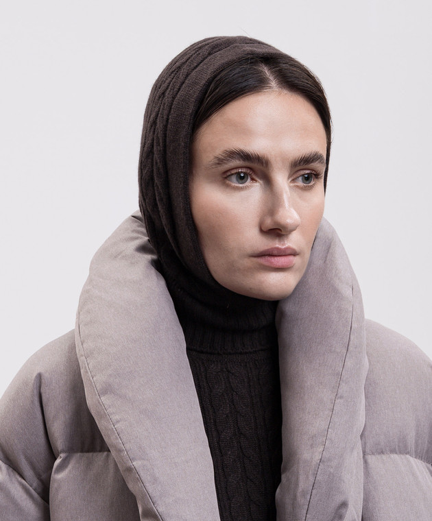 Agnona Коричневий капор з кашеміру MA100106K080Q зображення 2