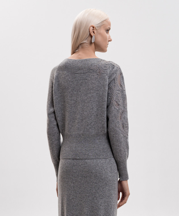 Ermanno Scervino Серый джемпер из кашемира D495M302APPYU изображение 4