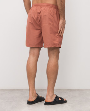 Brunello Cucinelli Коричневые шорты для плавания MW817043