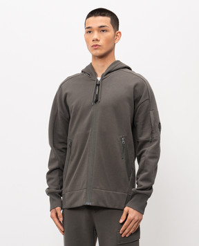 C.P. Company Спортивна куртка кольору хакі з патчем логотипа MSS716A005086W