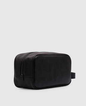 Gianni Chiarini Черный кожаный несесер Florence с логотипом BCUB20286GRNCRV