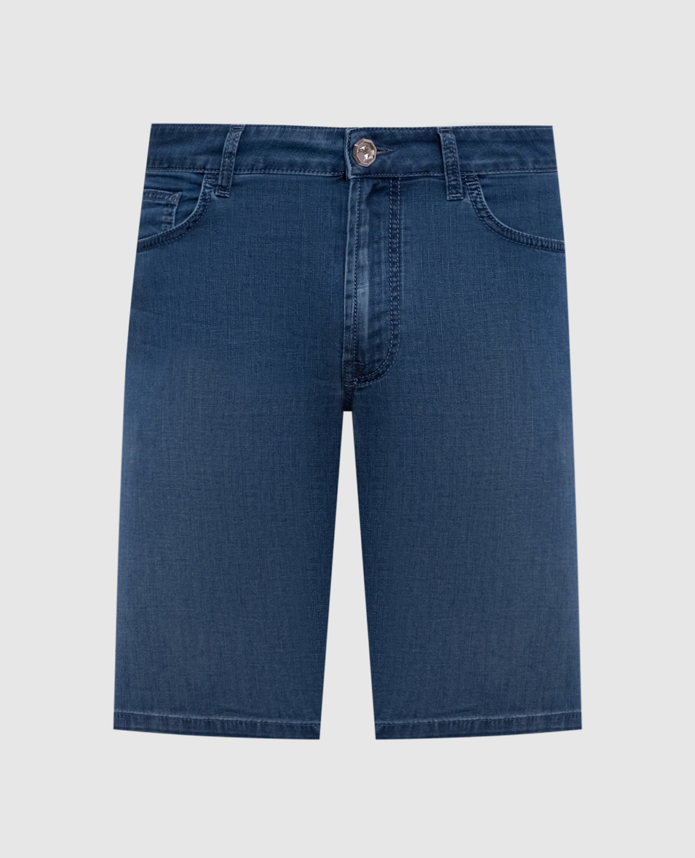 

Синие джинсовые шорты с патчем логотипа, Синий, Шорты