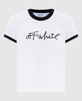 Off-White Белая футболка с принтом Ow Embr 2AA112S26JER001