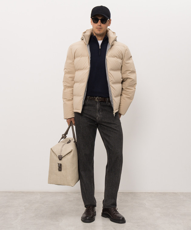 Brunello Cucinelli Темно-синий джемпер из шерсти и кашемира M2400124 изображение 2