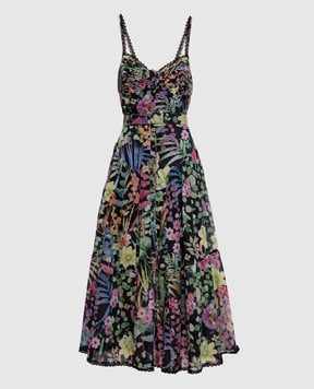 Charo Ruiz Чорна сукня Cael в квітковий принт 262611