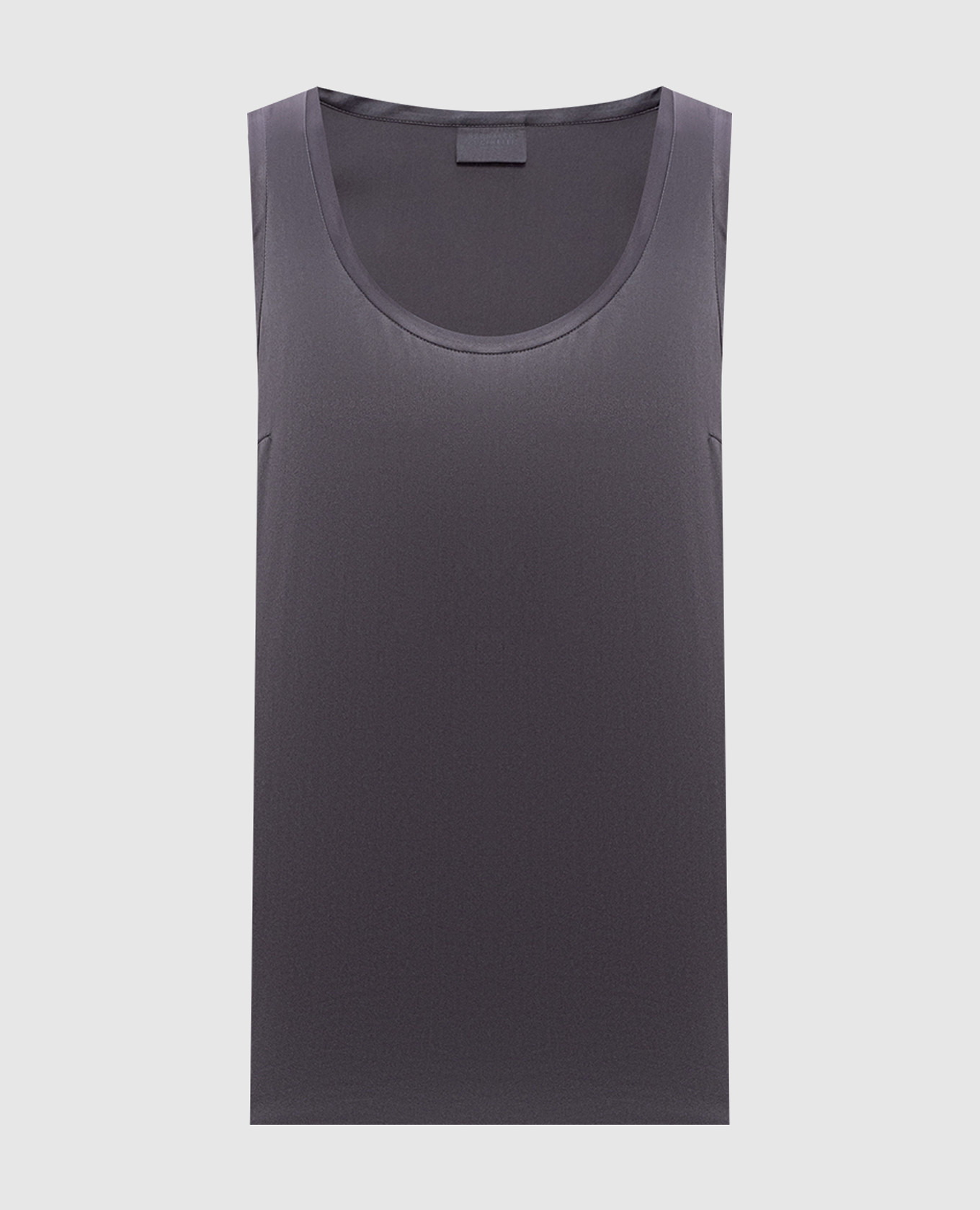 Серый топ из шелка