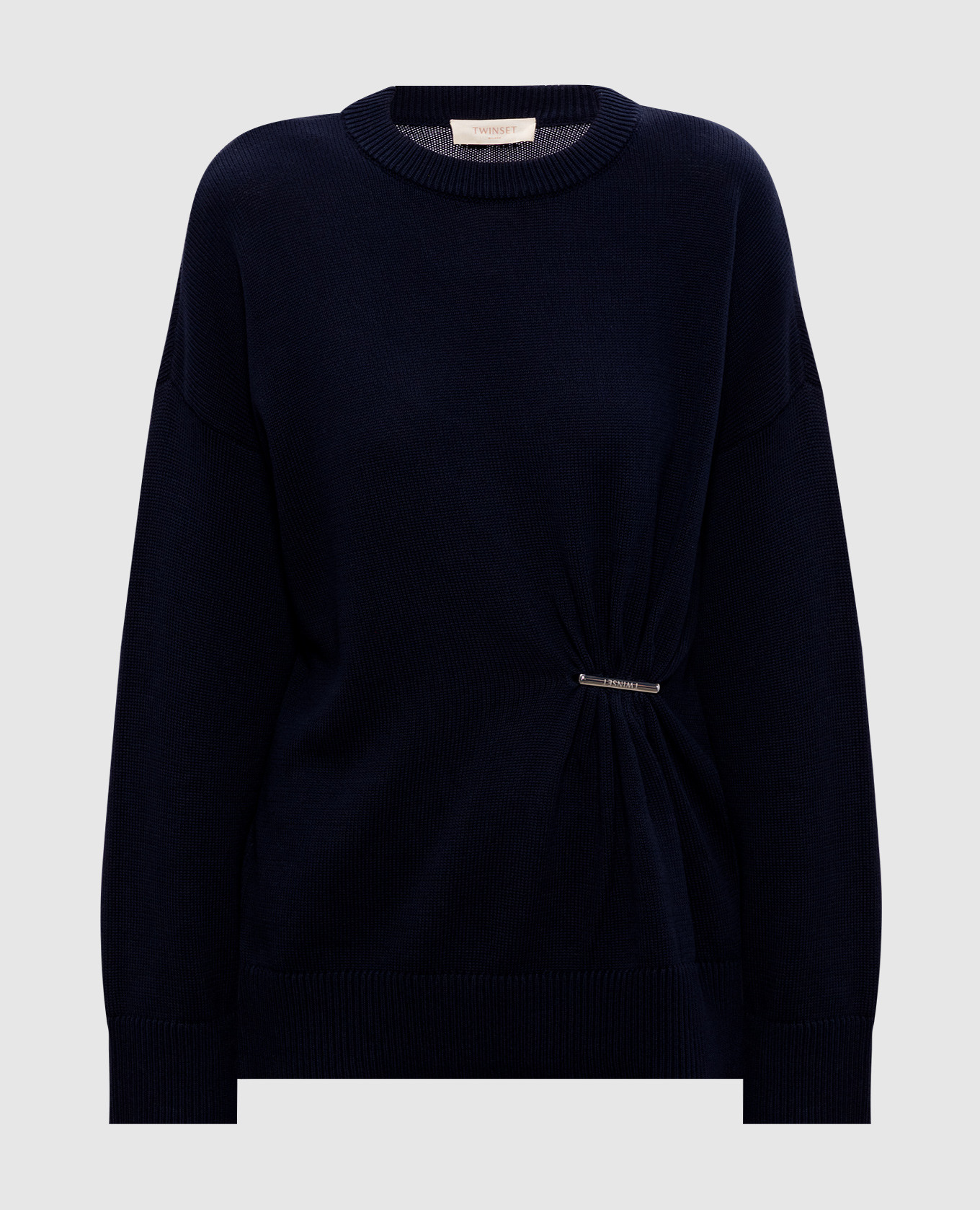 Синий свитер с логотипом