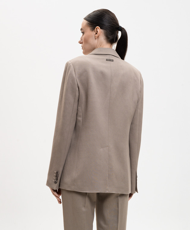 Peserico Бежевий жакет з льоном A0120206668 зображення 4