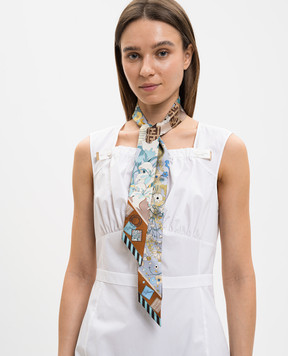 Fendi Двухсторонняя тречка-твилли из шелка в брендовый принт FXT011B01U