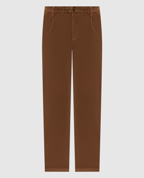Canali Коричневые вельветовые брюки PT01657D91605