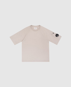 C.P. Company Дитяча сіра футболка з патчем логотипа CMM00RLAA171014