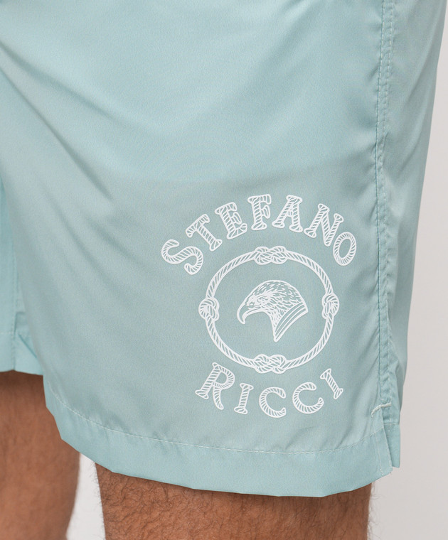 Stefano Ricci Зеленые шорты для плавания M6B6200040DFC001 изображение 4