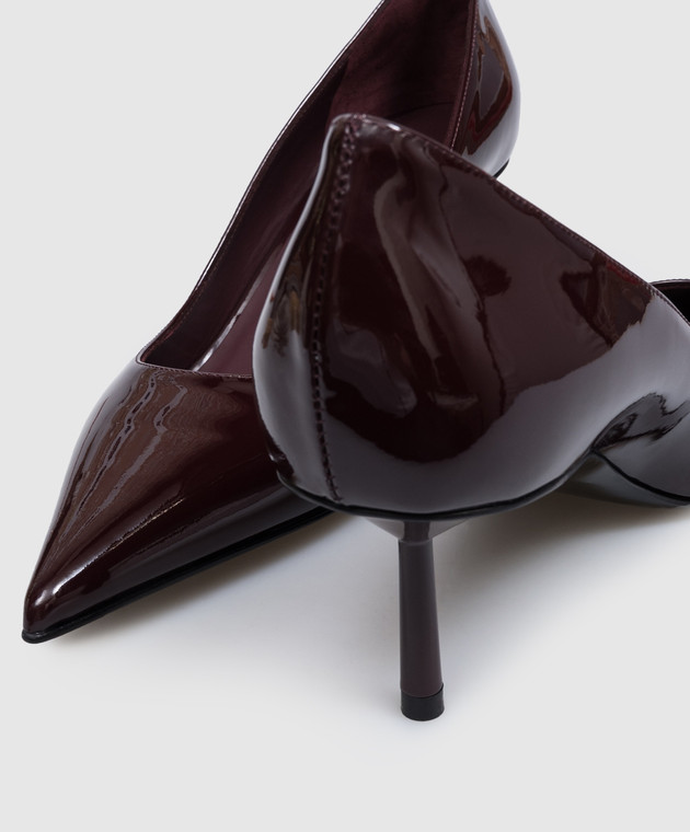 Le Silla Бордовые кожаные лакированные туфли Bella 4212Z060L3PPGSM изображение 5