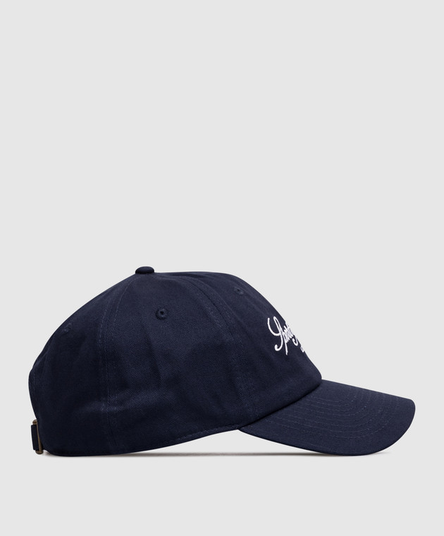 Sporty & Rich Голубая кепка с вышивкой логотипа AC04076269BL106 изображение 3
