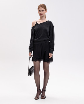 Alexander Wang Черное платье из шелка двойной конструкции 1KC4266102