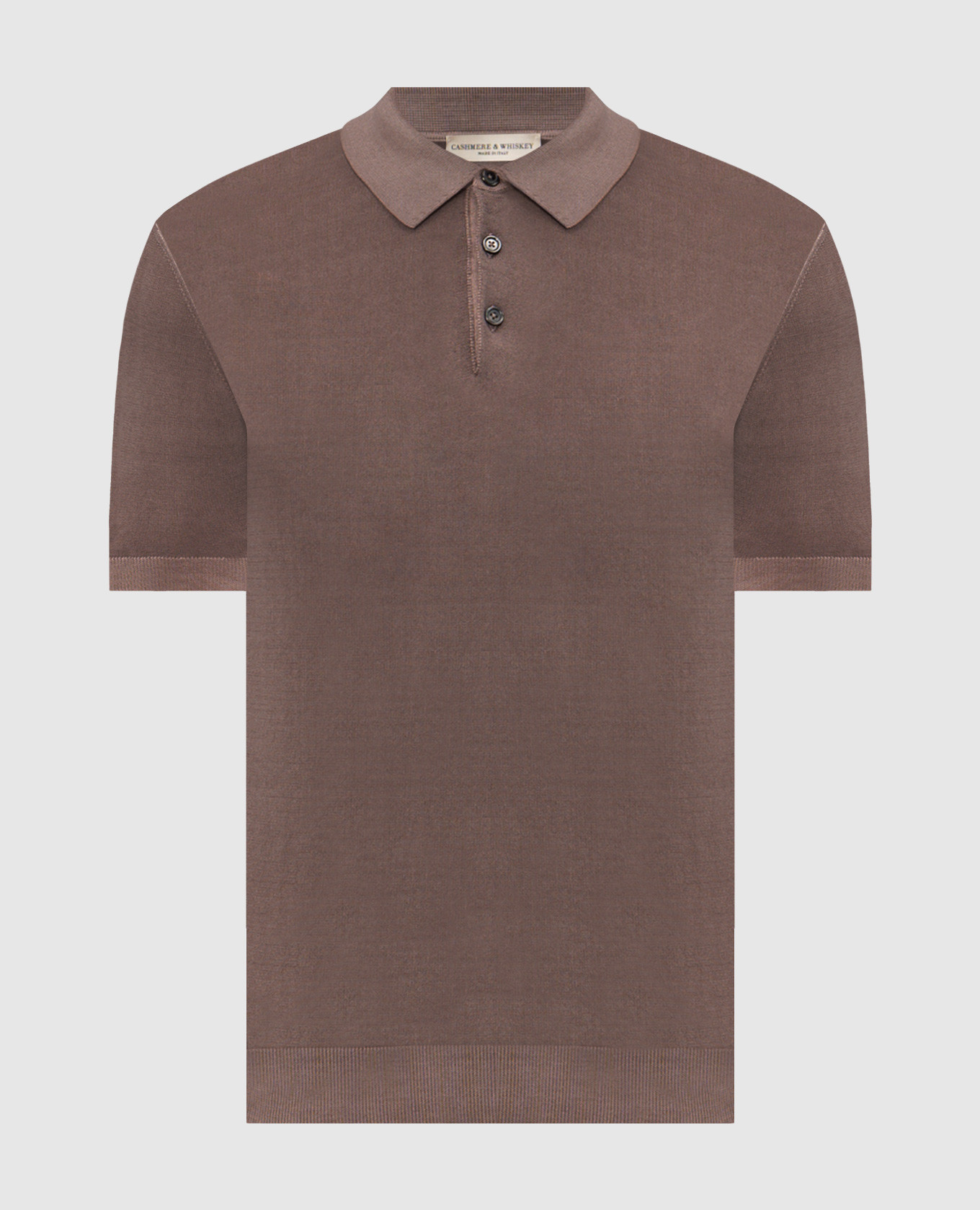 Коричневое поло из хлопка