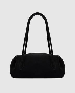 YUZEFI Черная замшевая сумка-багет Oyster OYSTERSHOULDERBAG