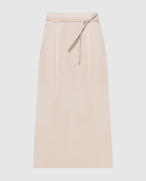 Peserico Бежева спідниця міді з поясом P05699A01037