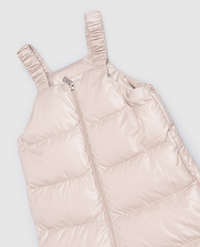 Moncler ENFANT Детский бежевый пуховой комплект Deidre из комбинезона и пуховика L29511F00001597YX